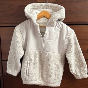Abercrombie & Fitch Kids Cream Sherpa Hoodie